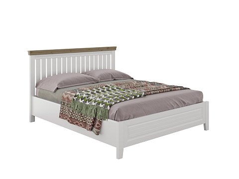 Кровать 160х220 Olivia - Кровать из массива с контрастной декоративной планкой.
