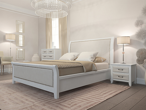 Белая кровать Dublin с подъемным механизмом - Уютная кровать со встроенным основанием и подъемным механизмом с мягкими элементами.