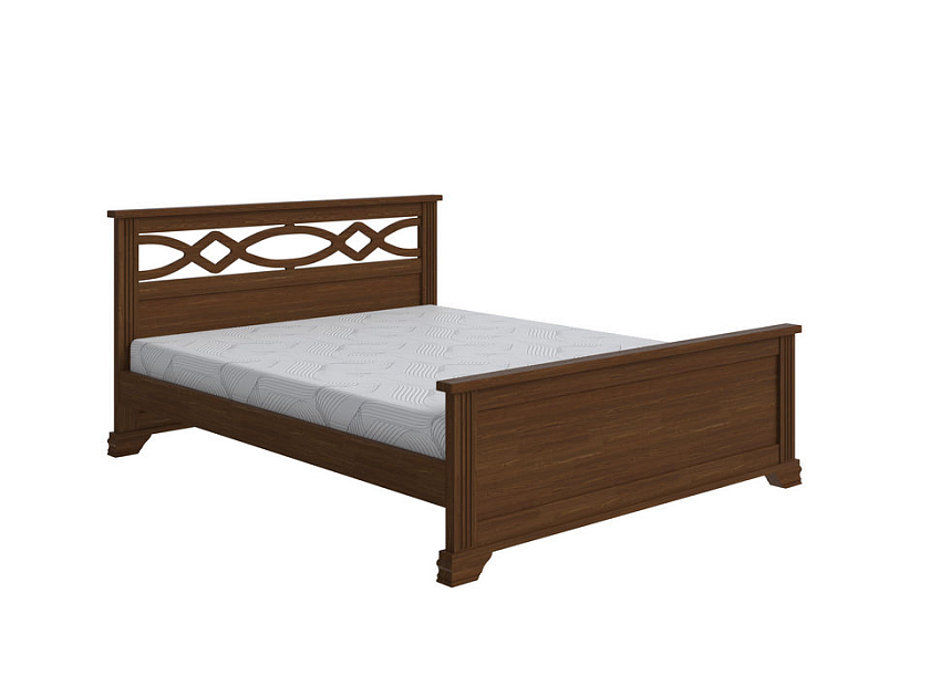 Кровать Niko 90x190 Массив (сосна) Мокко - Кровать в стиле современной классики из массива